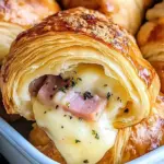 Baked Ham and Cheese Croissants