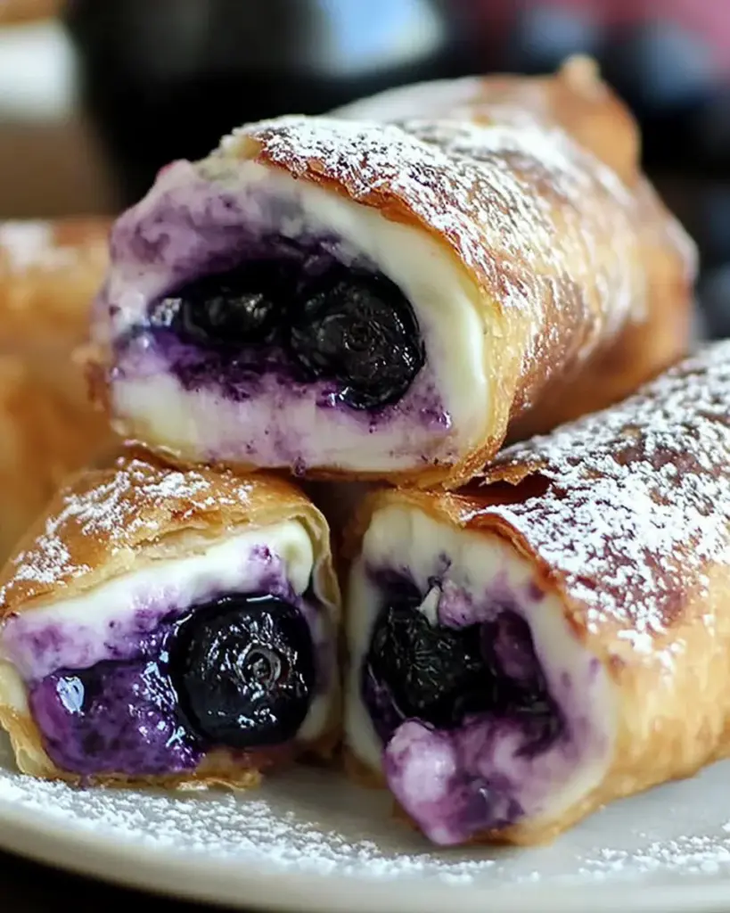 Blueberry Cream Cheese Egg Rolls