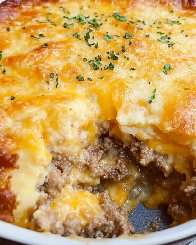 Cheddar Bay Ground Beef Cobbler