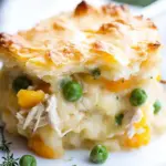 Cheddar Biscuit Topped Harvest Chicken Pot Pie