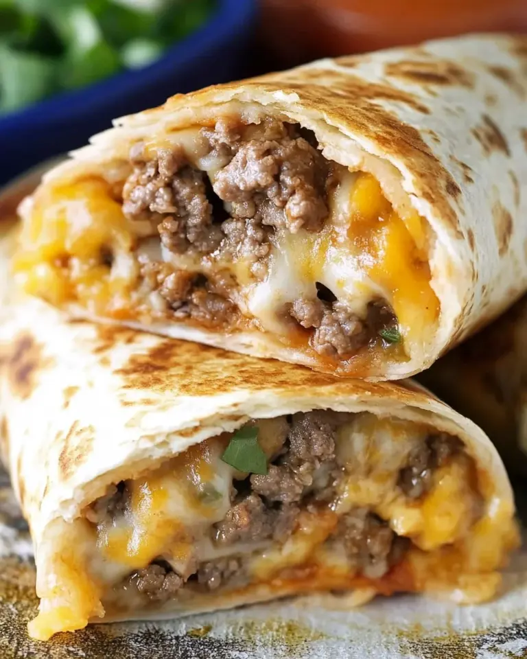 Cheesy Double Beef Burrito