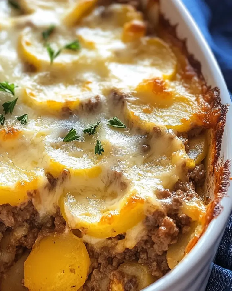 Cheesy Hamburger Potato Casserole