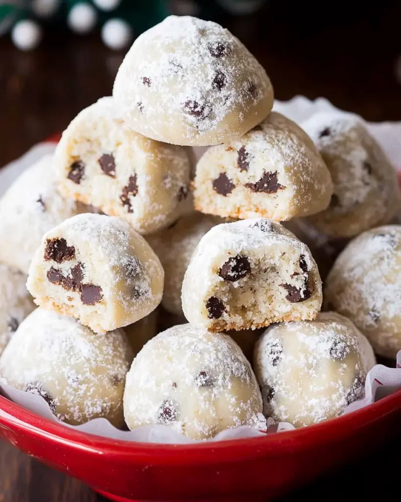 Chocolate Chip Snowball Cookies