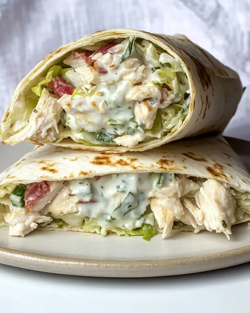 Chopped Chicken Caesar Salad Wrap
