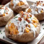 Crack Chicken Stuffed Baked Potatoes