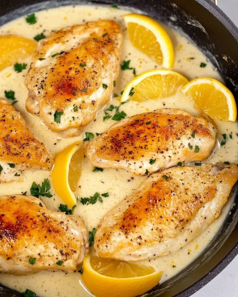 Creamy Lemon Pepper Skillet Chicken