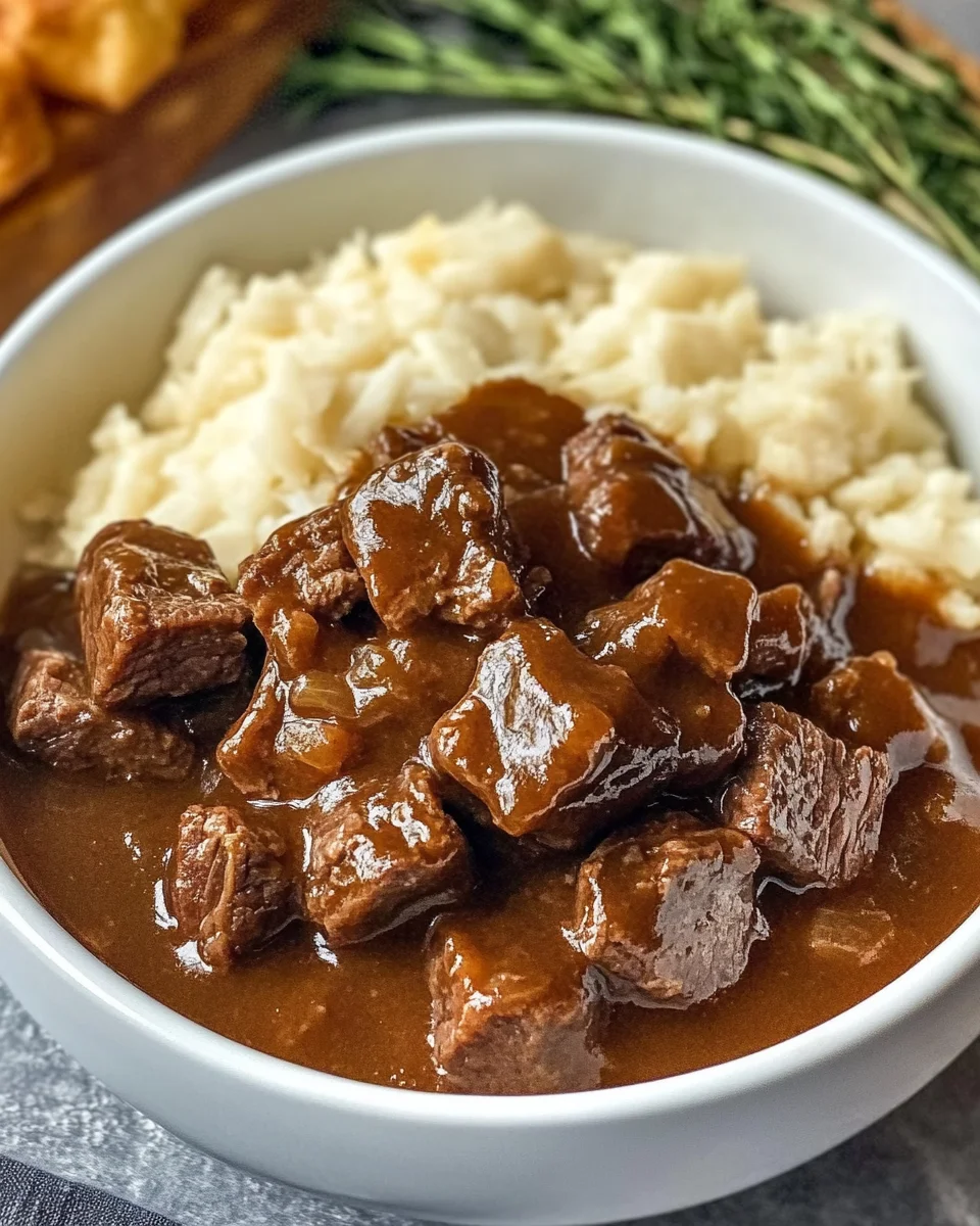 Crock Pot Beef Tips and Gravy