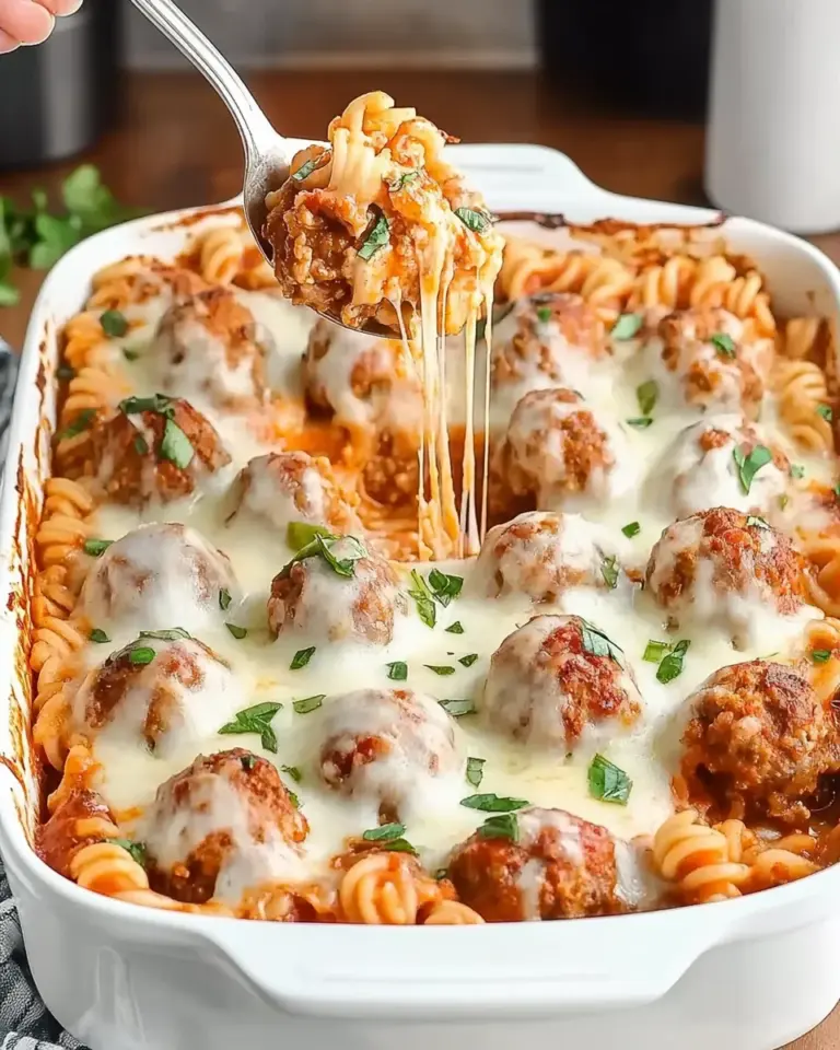 Dump and Bake Meatball Casserole