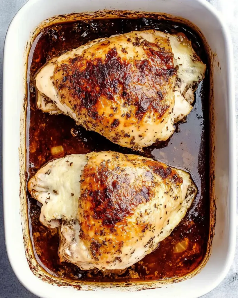French Onion Stuffed Chicken Casserole