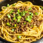 Ground Beef Mongolian Noodles