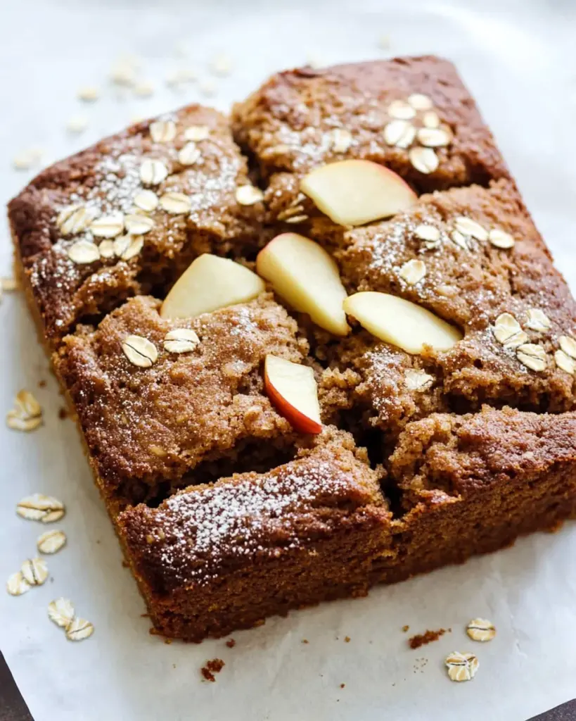 Healthy Breakfast Oatmeal Apple Cake