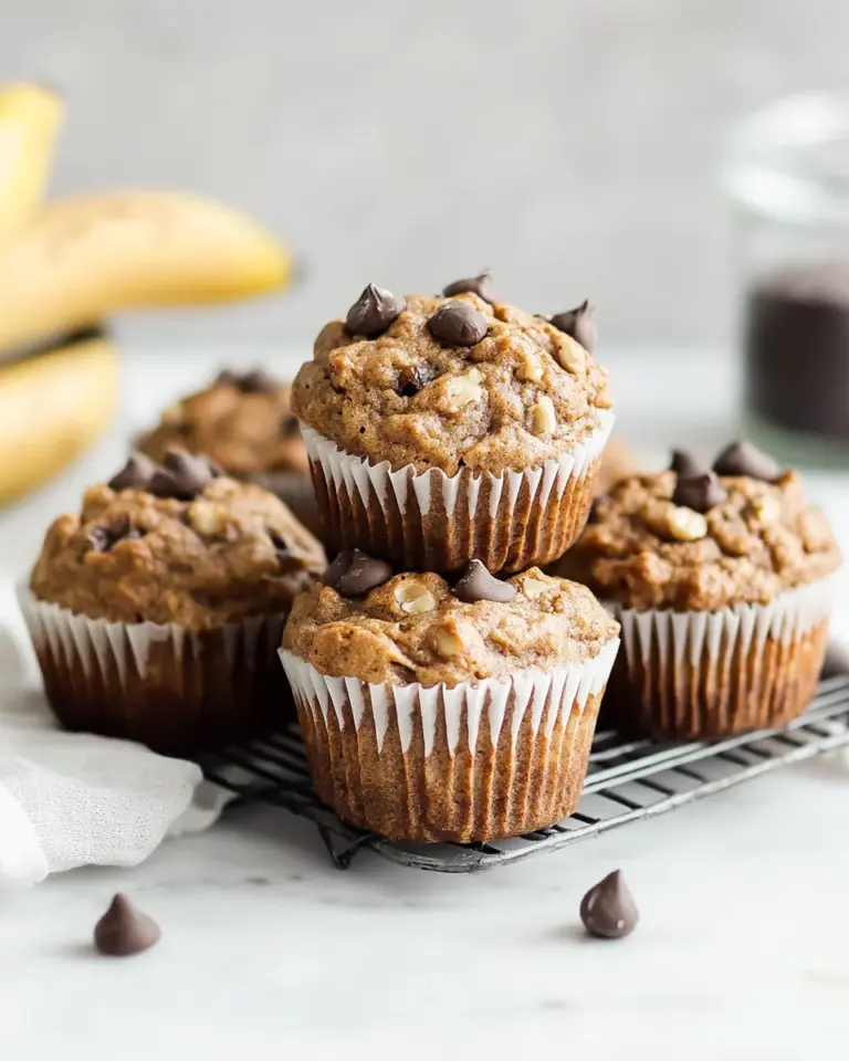 Healthy Peanut Butter Banana Muffins