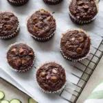 Healthy & Moist Chocolate Zucchini Muffins