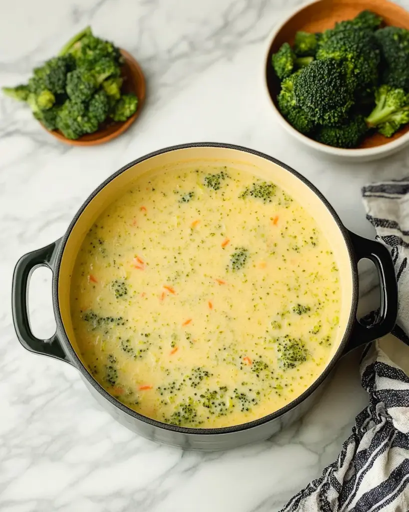 High Protein Broccoli Cheddar Soup