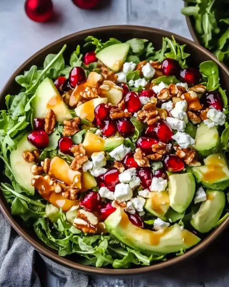 Juicy Christmas Salad with Honey Mustard Dressing