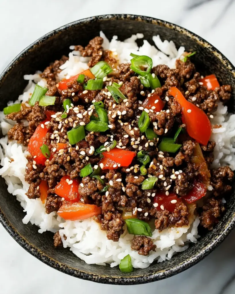 Korean Ground Beef Bowl