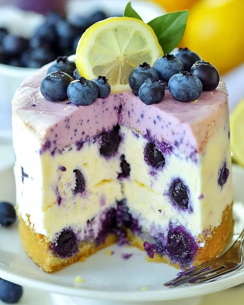 Lemon Blueberry Cheesecake Cake