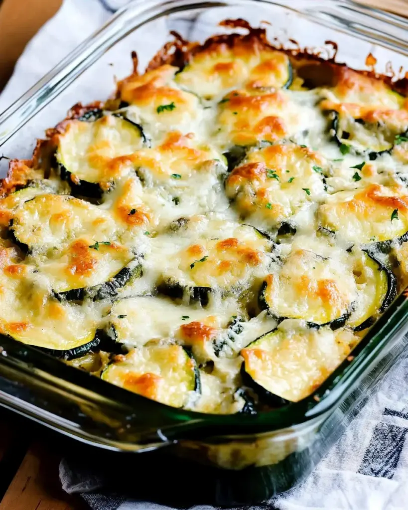 Low-Carb Easy Cheesy Zucchini Bake