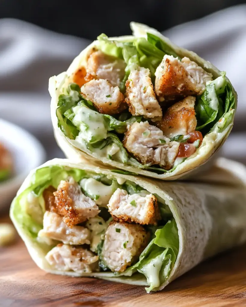Miso Chicken Caesar Wraps