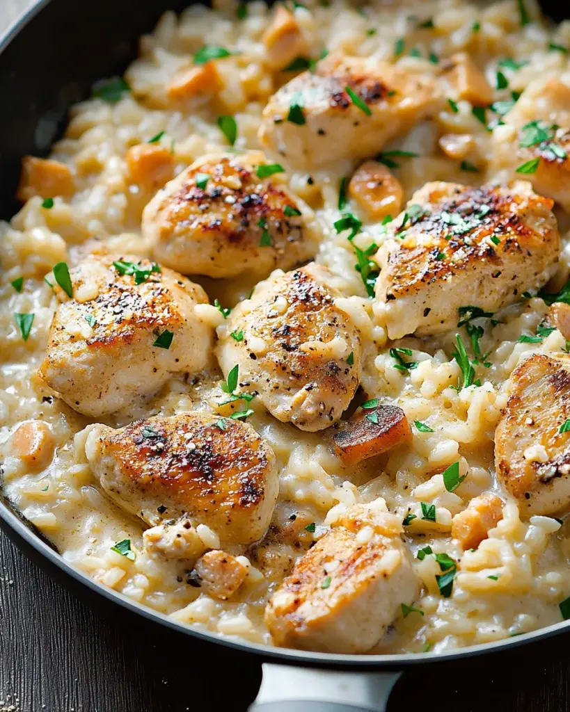 One-Pan Creamy Parmesan Chicken & Rice