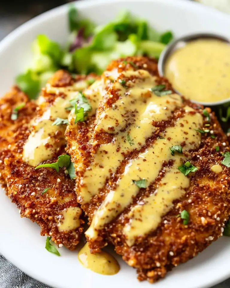 Pretzel Crusted Chicken with Honey Mustard Sauce