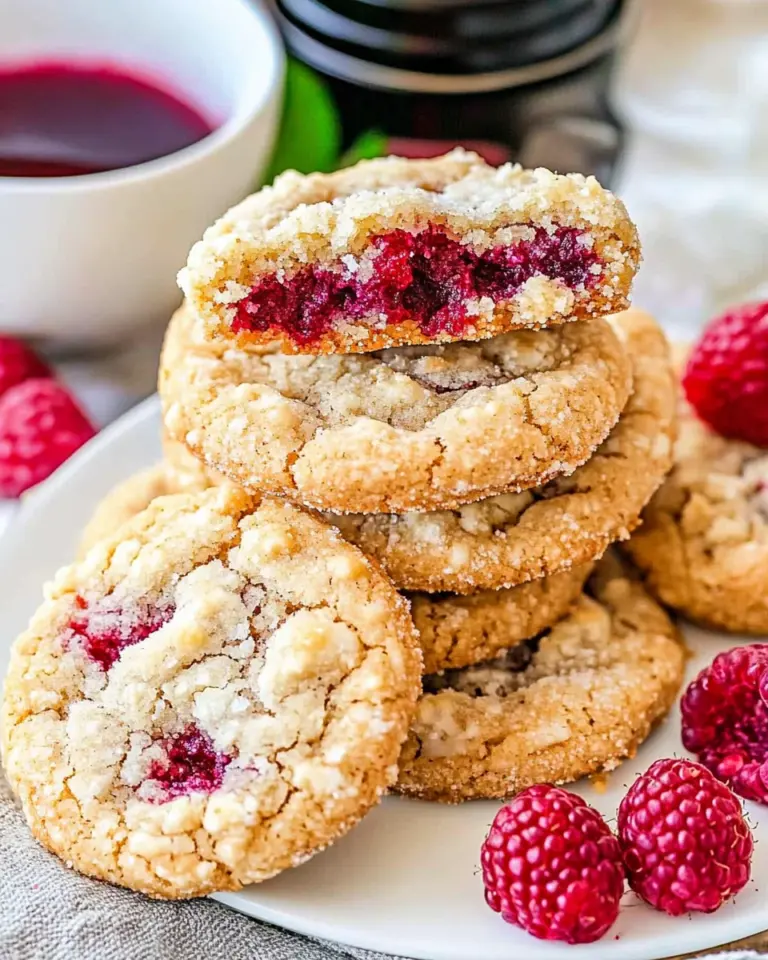 Raspberry Crumble Cookies