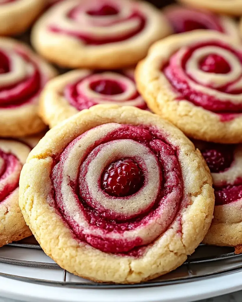 Raspberry Swirl Cookies