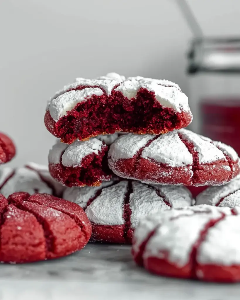 Red Velvet Crinkle Cookie