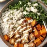 Roasted Chicken, Sweet Potato, and Kale Bowls