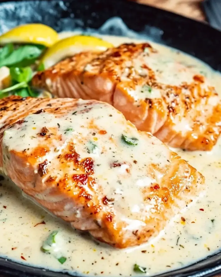 Salmon with Lemon Cream Sauce
