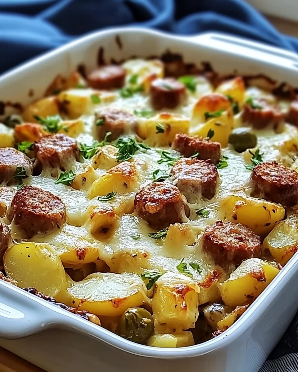 Sausage and Potato Casserole with Spring Veggies