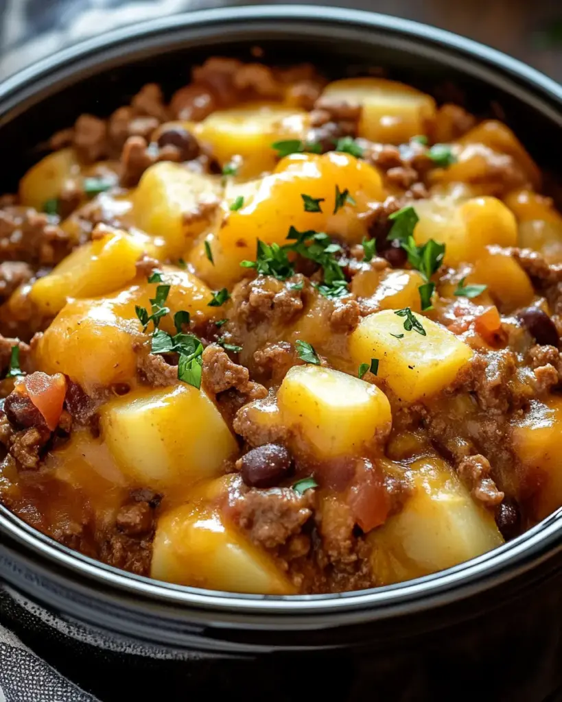 Slow Cooker Cowboy Potato Casserole
