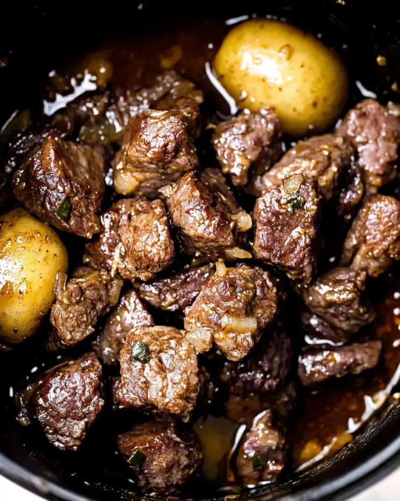 Slow Cooker Garlic Butter Beef Bites