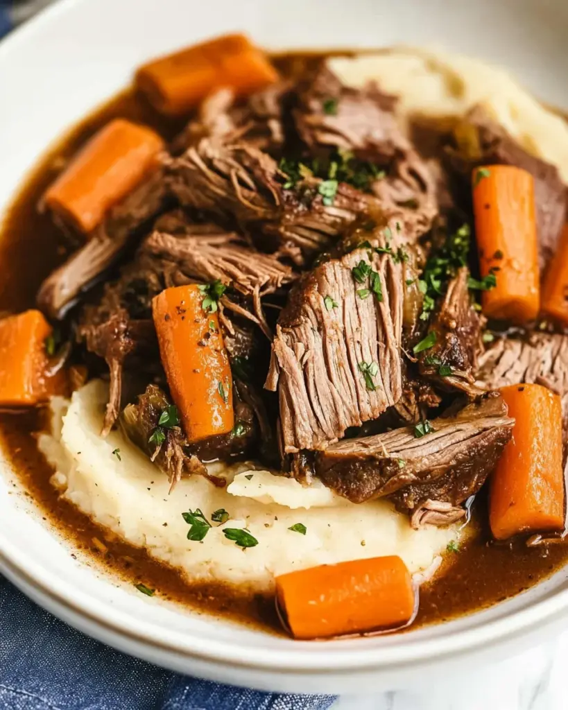 Slow Cooker Garlic Herb Pot Roast