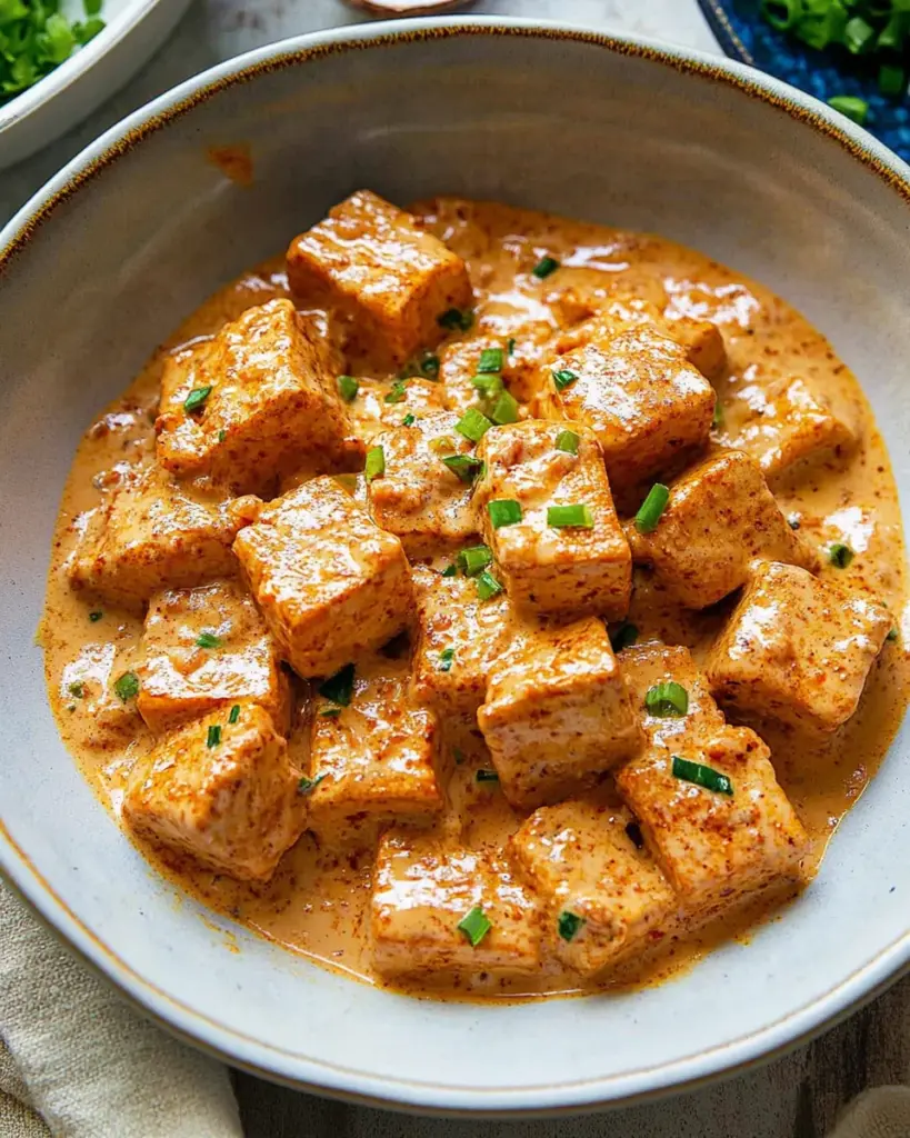 Spicy Tofu with Creamy Coconut Sauce