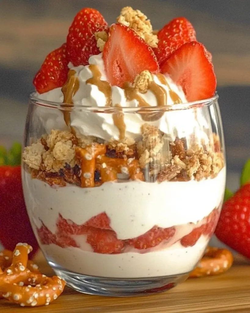 Strawberry Pretzel Salad Parfaits