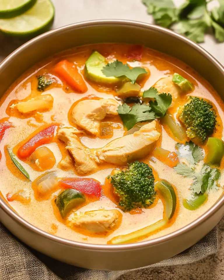 Thai Coconut Curry Chicken Soup