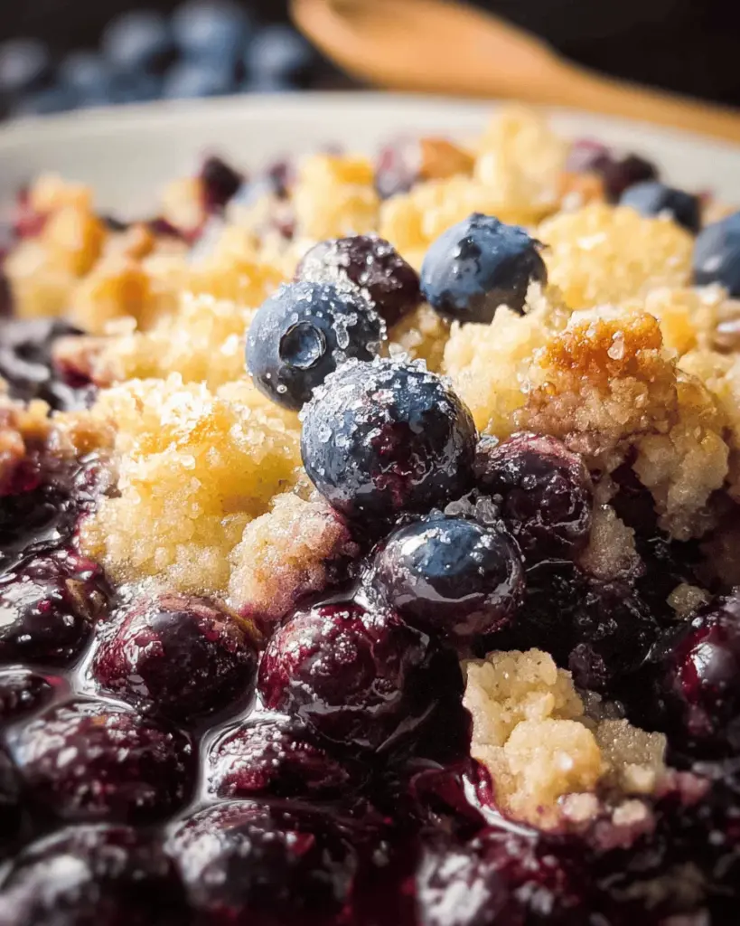4 Ingredient Blueberry Cobbler