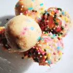 Applesauce Birthday Cake Protein Balls