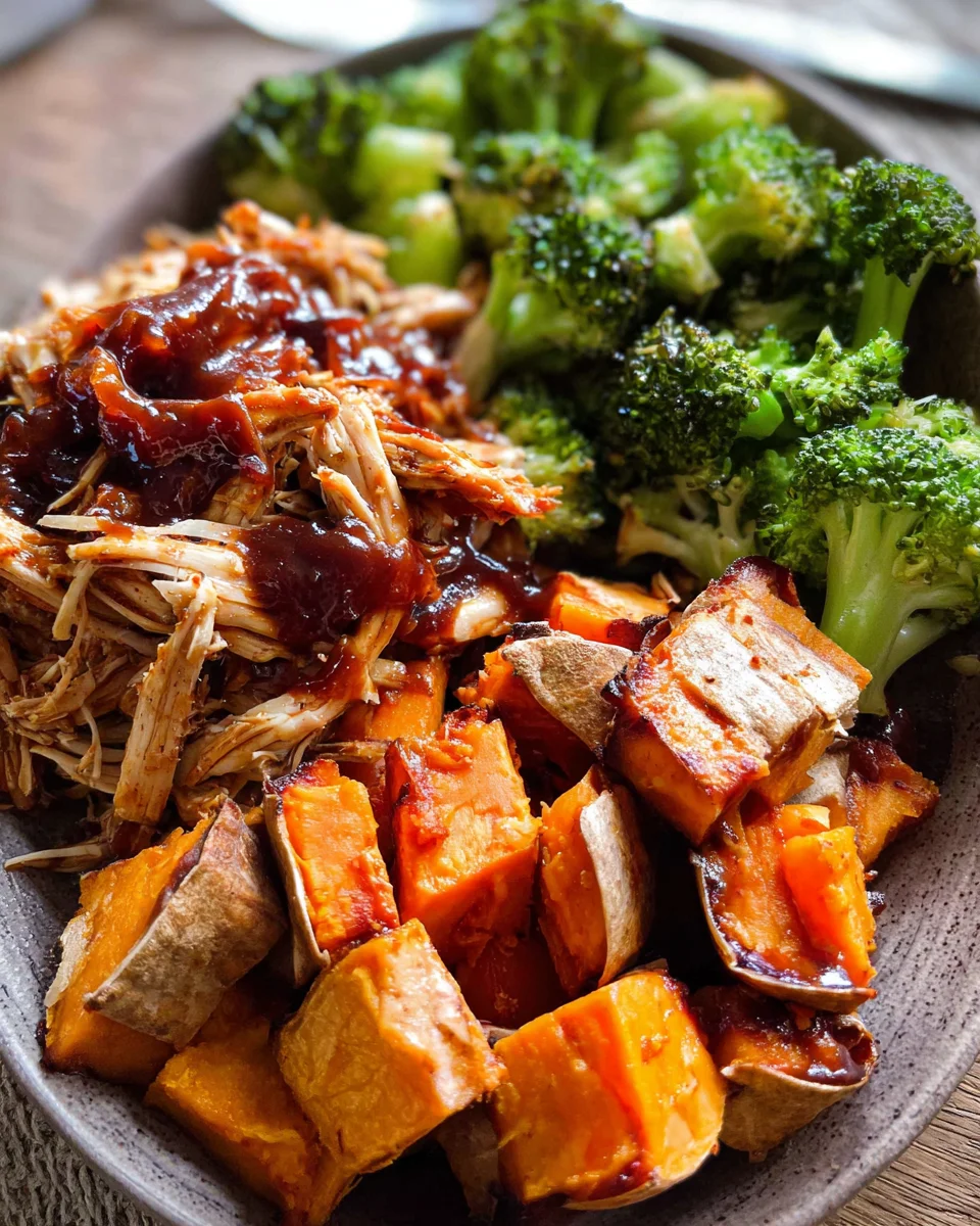 BBQ Chicken & Roasted Sweet Potato Bowls