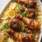 Baked Chicken Legs and Rice