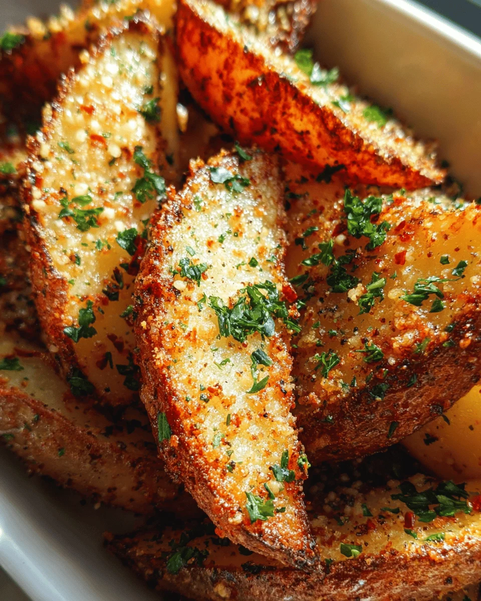 Baked Garlic Parmesan Potato Wedges