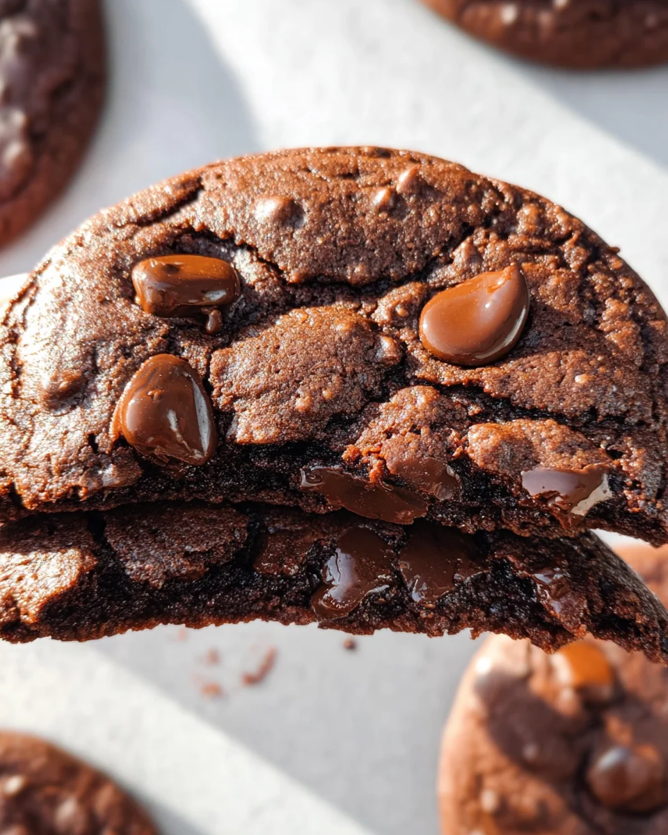 Bakery Style Double Chocolate Chip Cookies