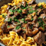 Beef Stroganoff with Egg Noodles
