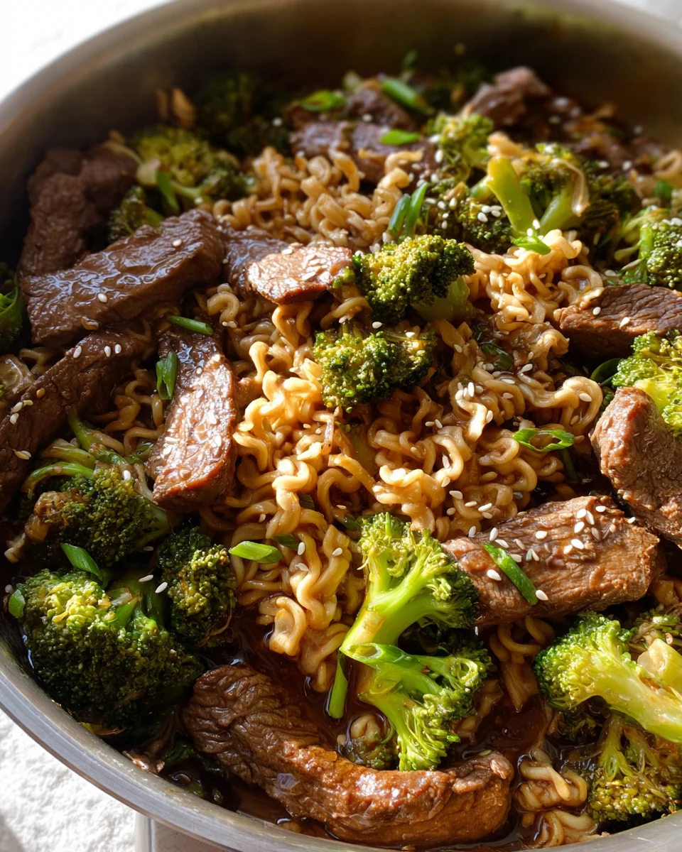 Beef and Broccoli Ramen Stir Fry