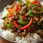 Beef and Pepper Rice Bowl