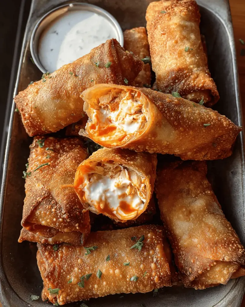 Buffalo Chicken Egg Rolls