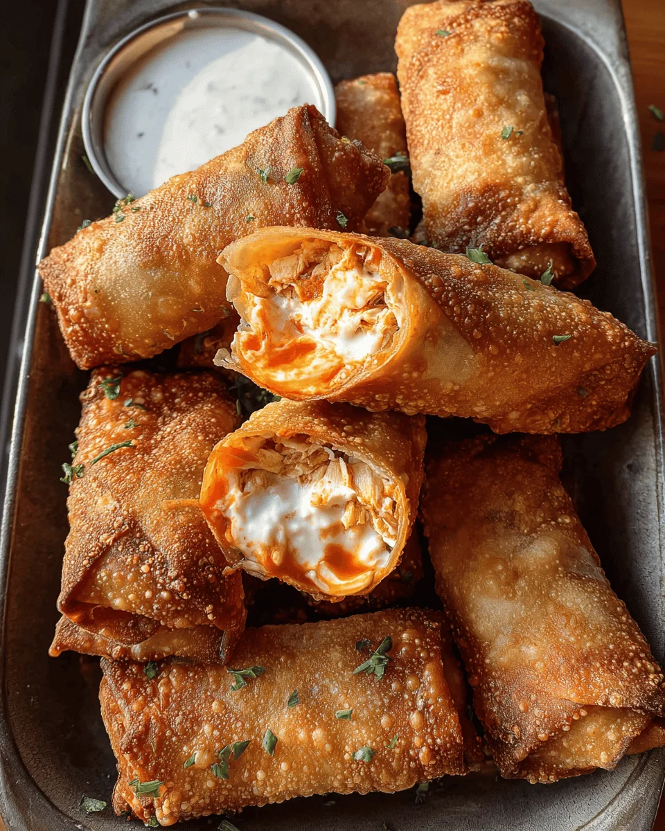 Buffalo Chicken Egg Rolls