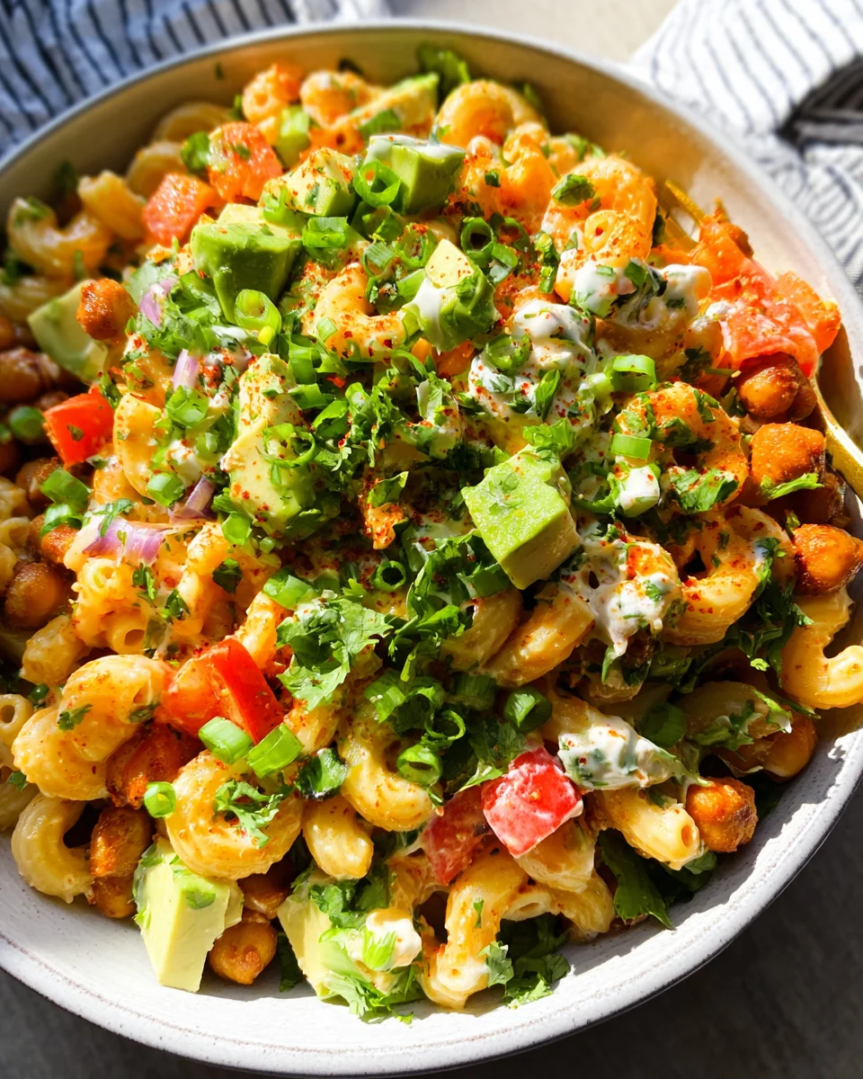 Buffalo Chickpea Pasta Salad