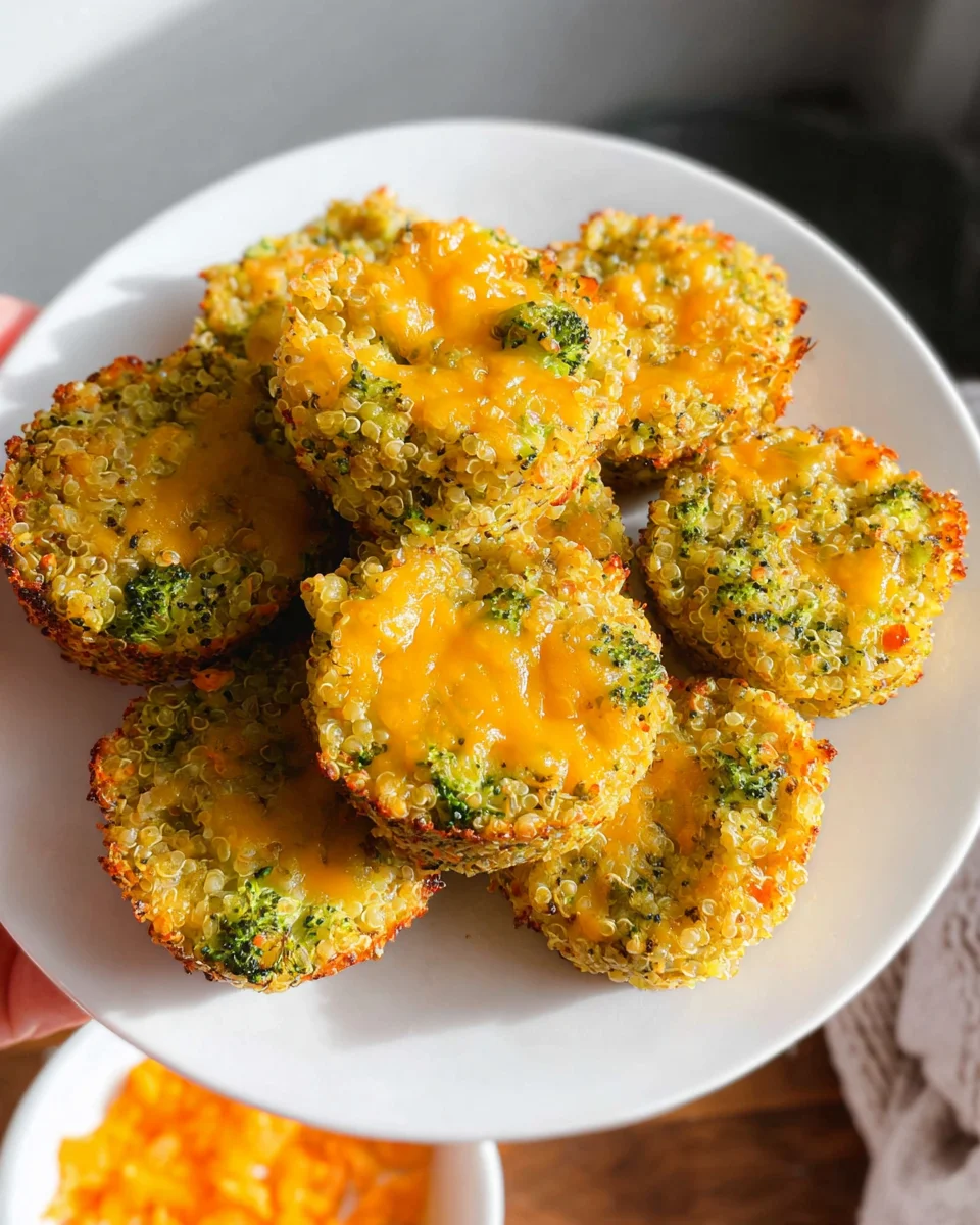 Cheesy Broccoli Quinoa Bites